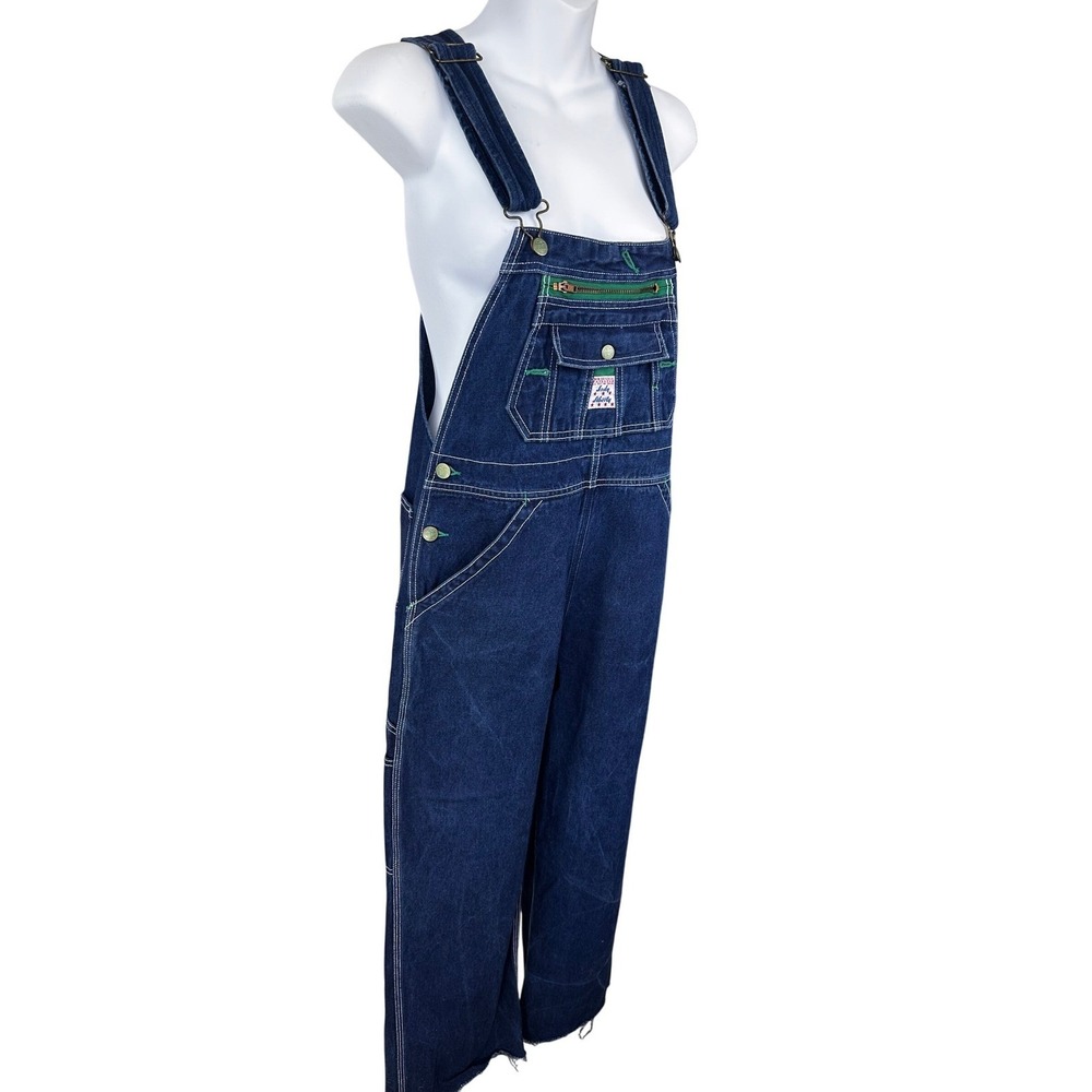 Liberty Overalls Blue Denim Bib Overalls Painter Workwear Size Medium Vintage - Picture 4 of 16